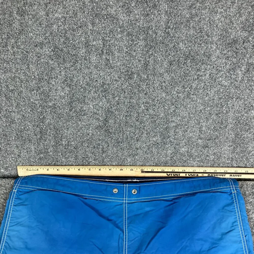 Nautica Swim Trunks Mens L‎ Blue Nylon Quick Dry Logo Board Shorts Beachwear